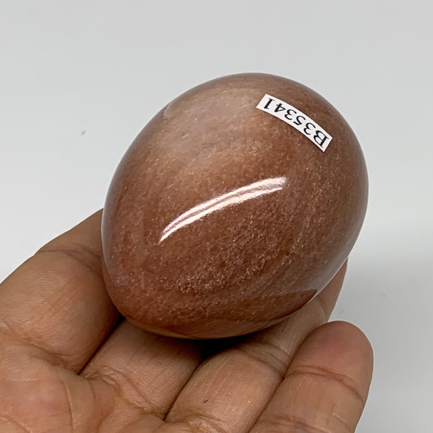 138g, 2.2"x1.7", Natural Red Aventurine Egg Polished Gemstone, B35341