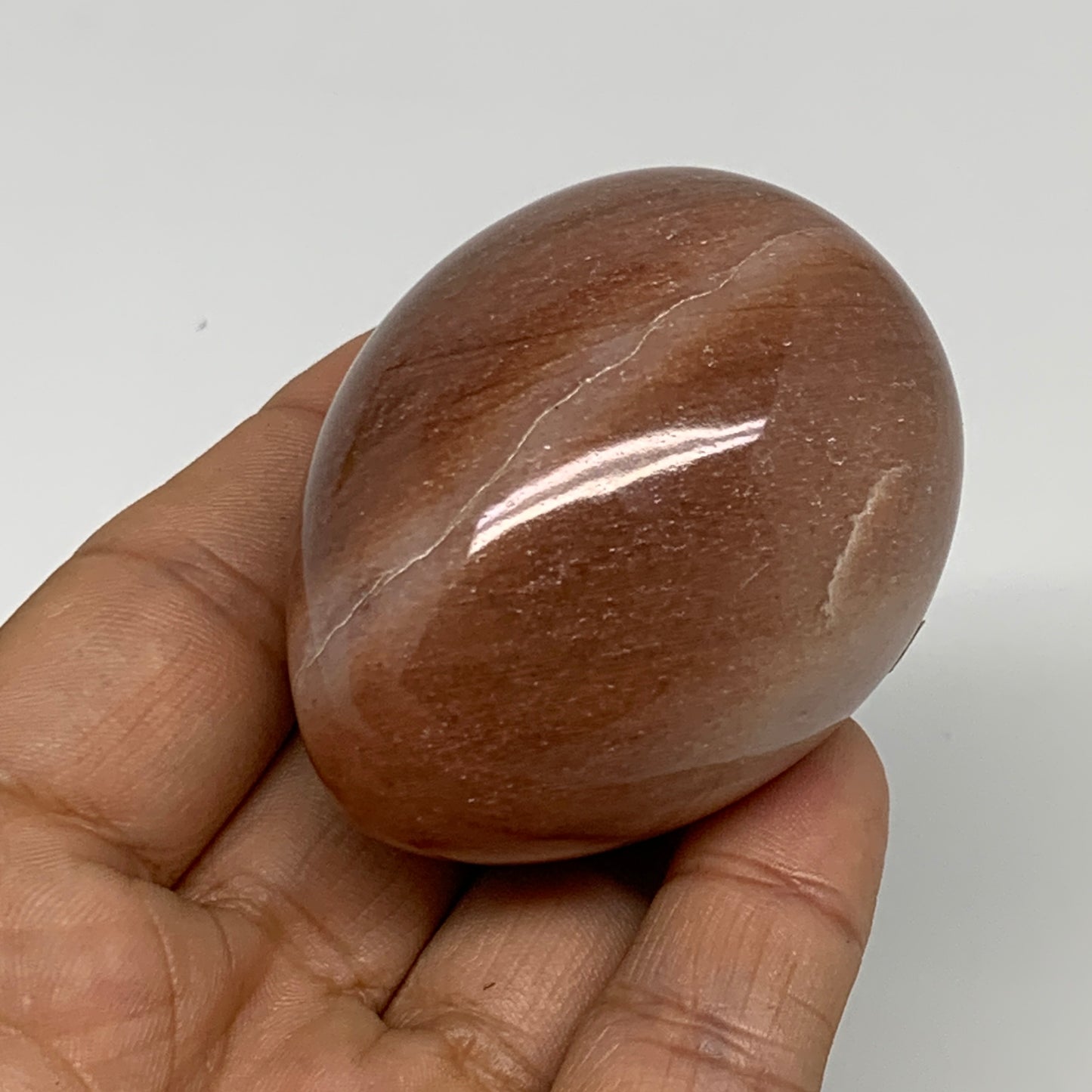 138g, 2.2"x1.7", Natural Red Aventurine Egg Polished Gemstone, B35341