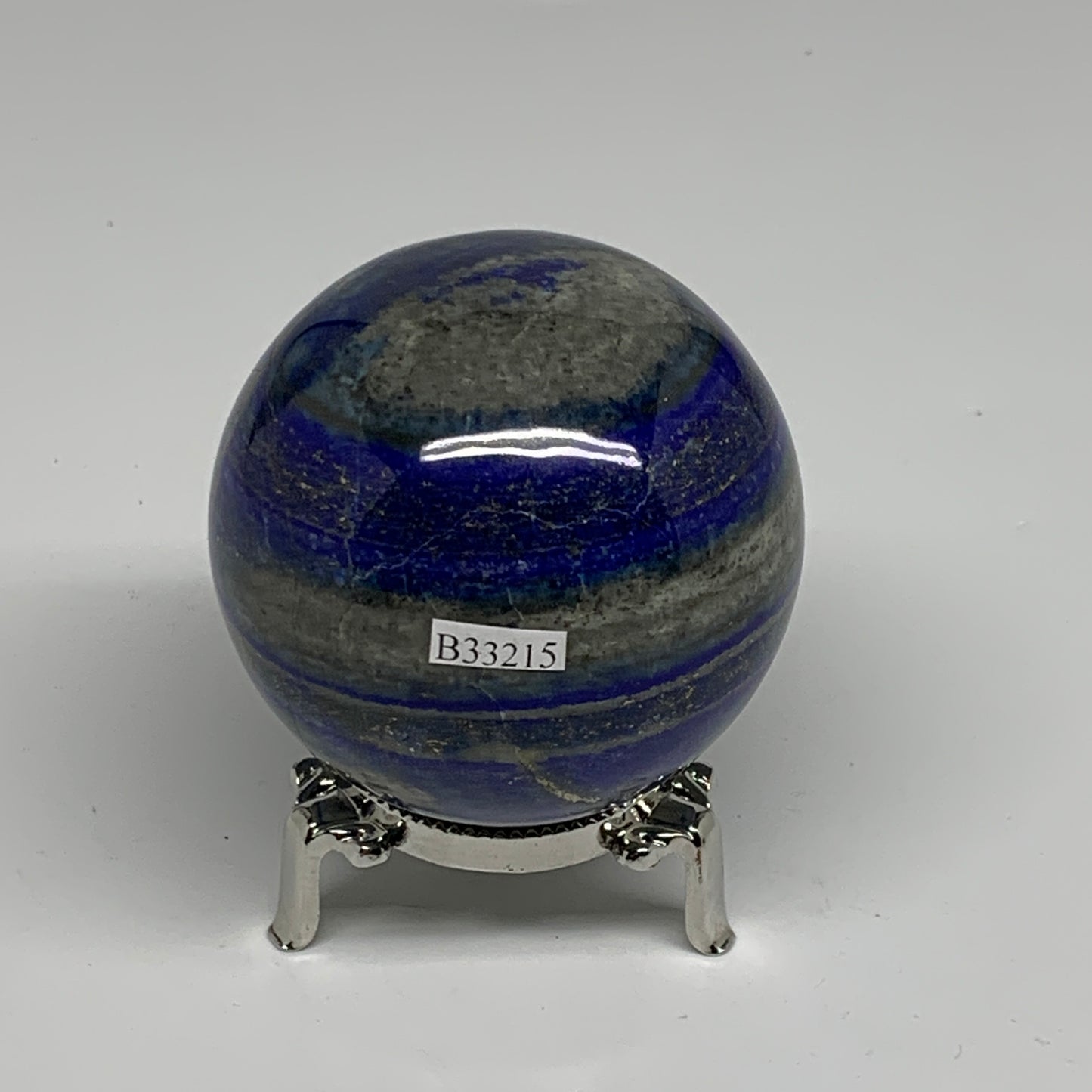 1.02 lbs, 2.6" (66mm), Lapis Lazuli Sphere Ball Gemstone @Afghanistan, B33215