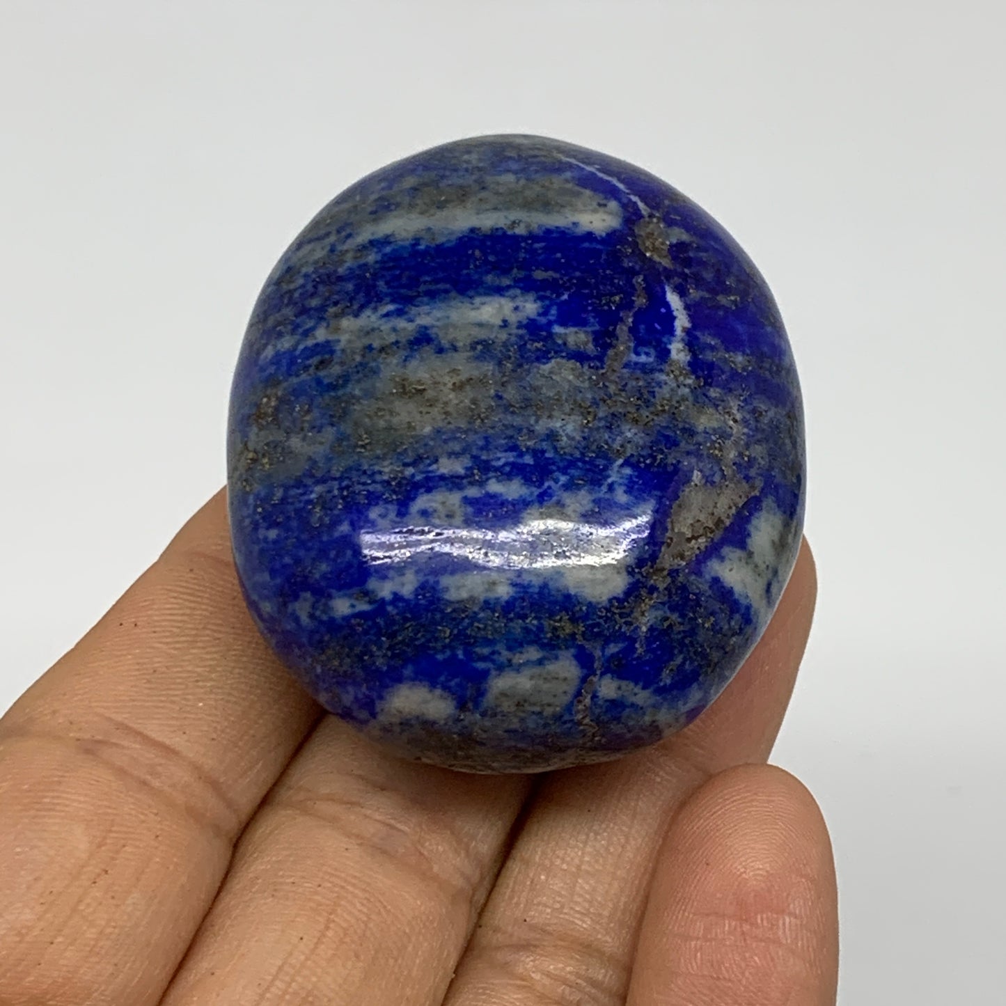 95.8g, 2"x1.7"x1", Natural Lapis Lazuli Palm Stone @Afghanistan, B36696