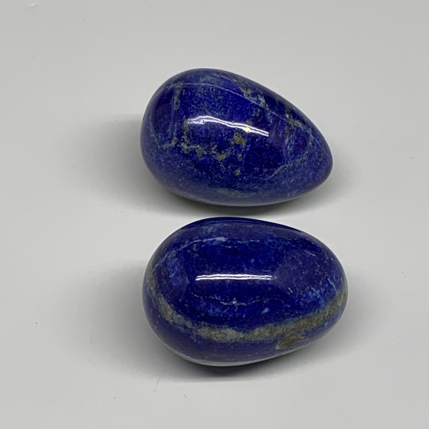 152.4g, 1.8"-1.8", 2pcs, Natural Lapis Lazuli Egg Polished @Afghanistan, B30411