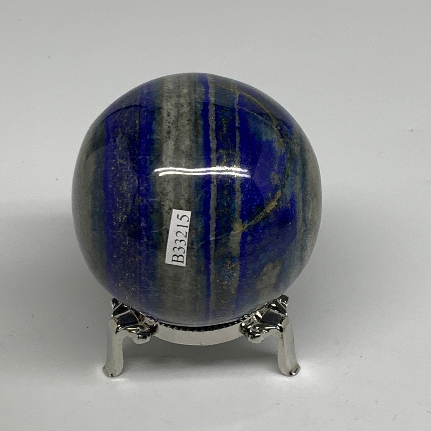 1.02 lbs, 2.6" (66mm), Lapis Lazuli Sphere Ball Gemstone @Afghanistan, B33215