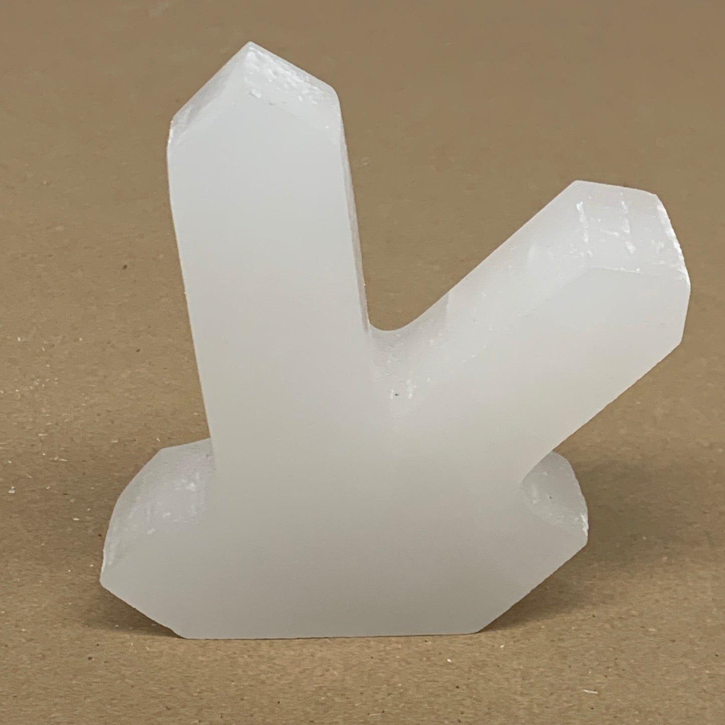 0.83 lbs, 4.3"x3.6"x1.2", Natural Selenite Crystals Carved,Home Decor, B35980