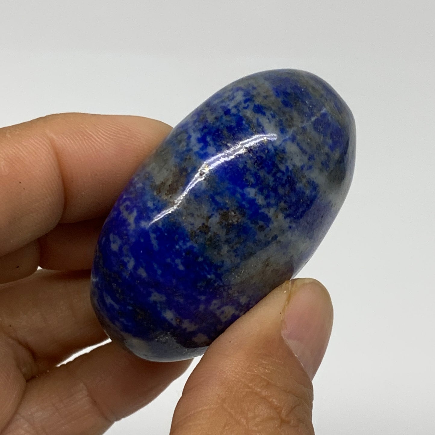 95.8g, 2"x1.7"x1", Natural Lapis Lazuli Palm Stone @Afghanistan, B36696