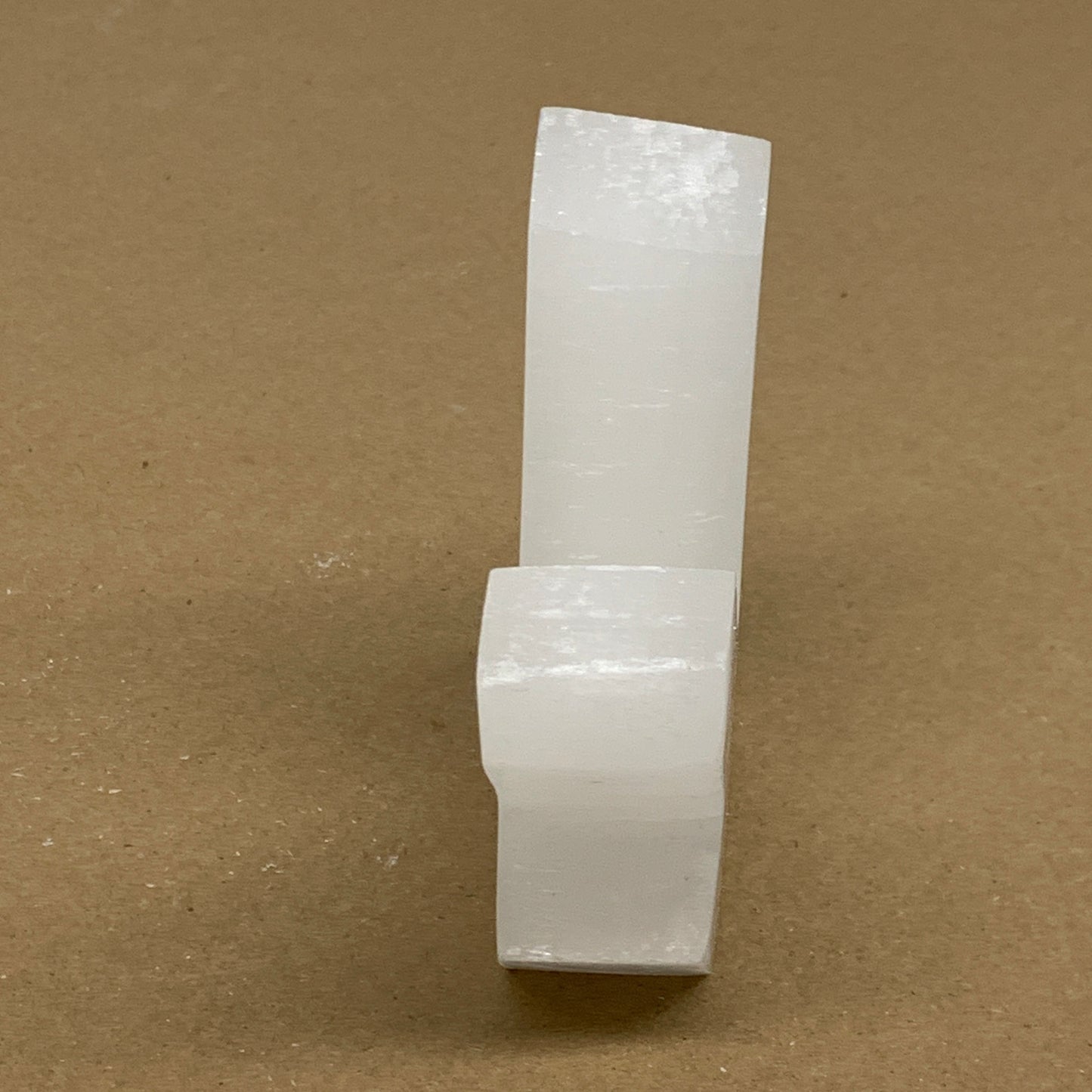 0.83 lbs, 4.3"x3.6"x1.2", Natural Selenite Crystals Carved,Home Decor, B35980