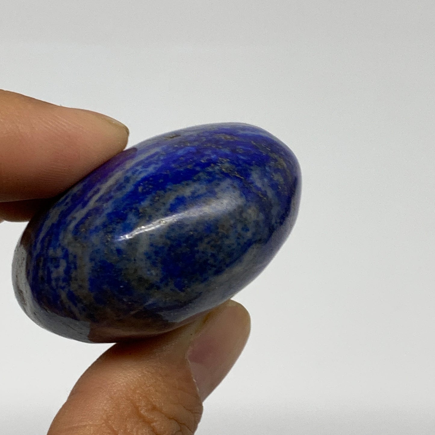 95.8g, 2"x1.7"x1", Natural Lapis Lazuli Palm Stone @Afghanistan, B36696