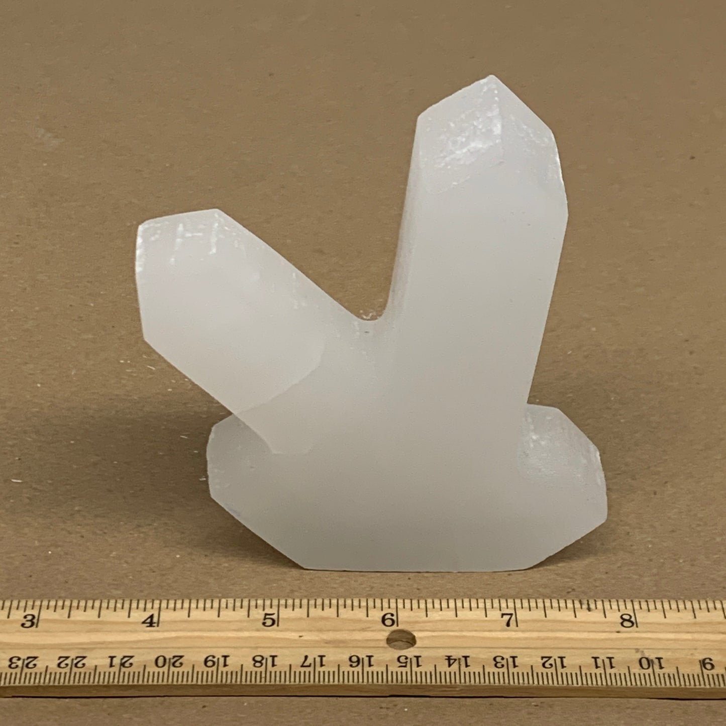 0.83 lbs, 4.3"x3.6"x1.2", Natural Selenite Crystals Carved,Home Decor, B35980