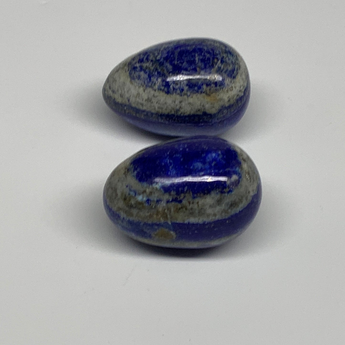 152.4g, 1.8"-1.8", 2pcs, Natural Lapis Lazuli Egg Polished @Afghanistan, B30411