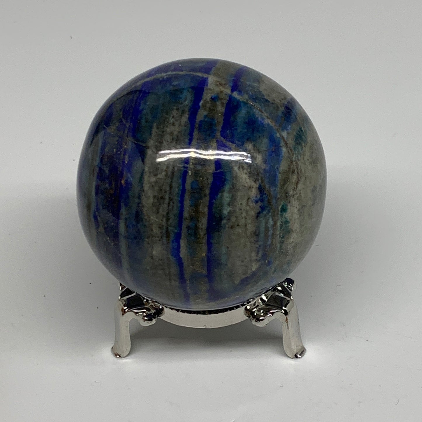 1.02 lbs, 2.6" (66mm), Lapis Lazuli Sphere Ball Gemstone @Afghanistan, B33215