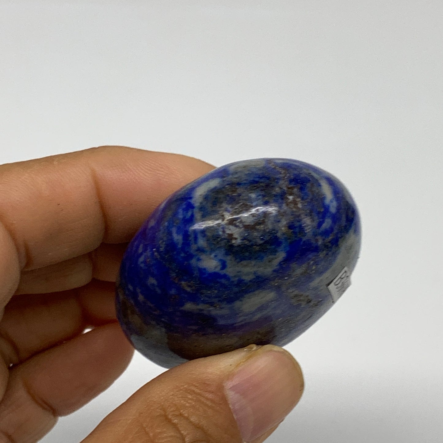 95.8g, 2"x1.7"x1", Natural Lapis Lazuli Palm Stone @Afghanistan, B36696