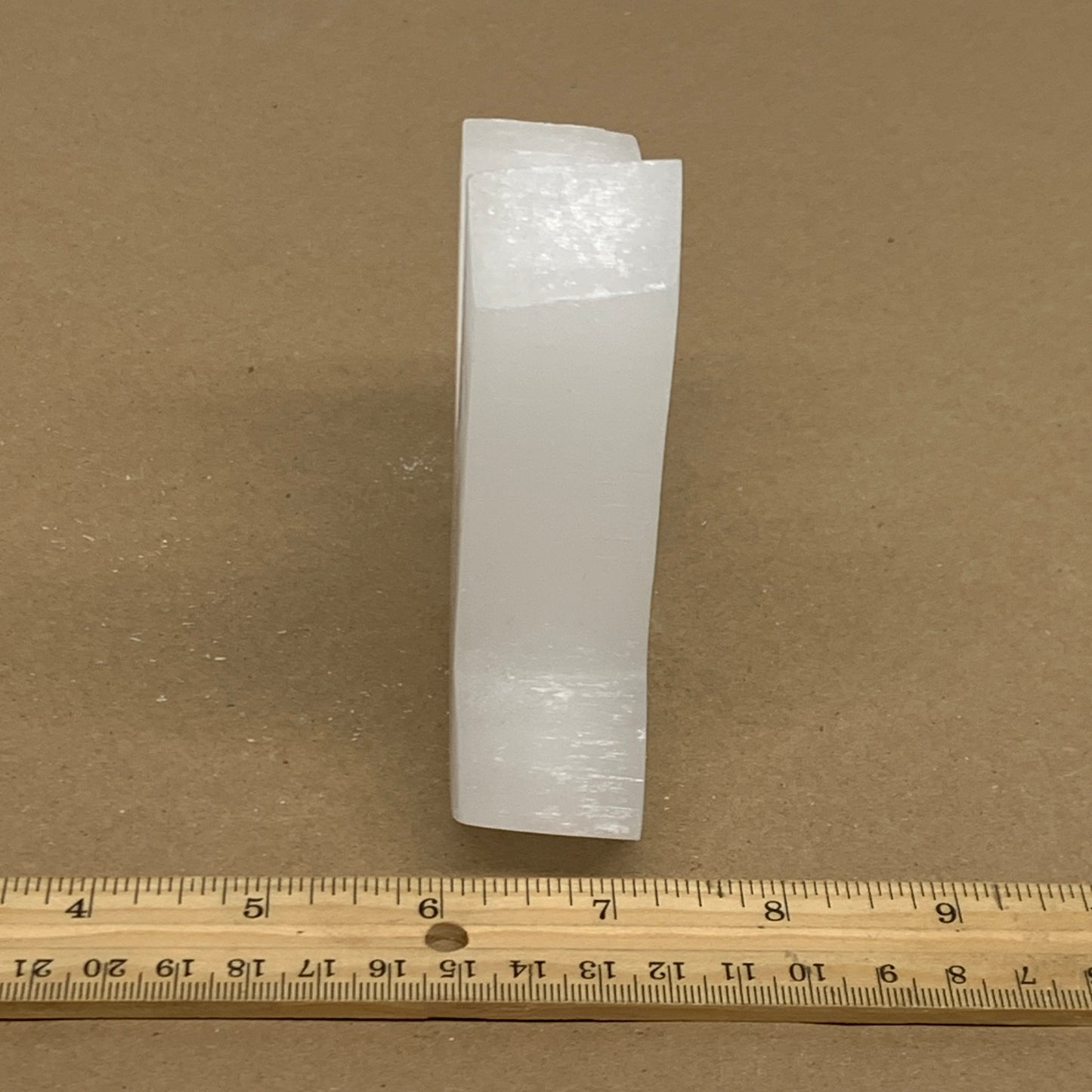0.83 lbs, 4.3"x3.6"x1.2", Natural Selenite Crystals Carved,Home Decor, B35980