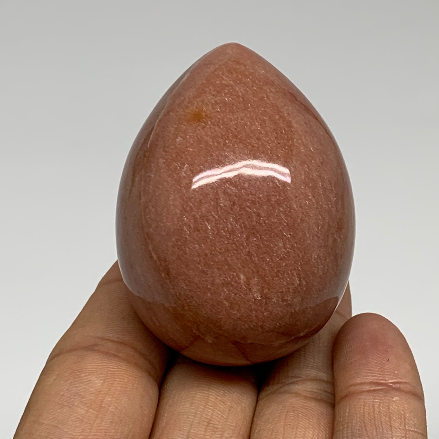 126g, 2.2"x1.6", Natural Red Aventurine Egg Polished Gemstone, B35342