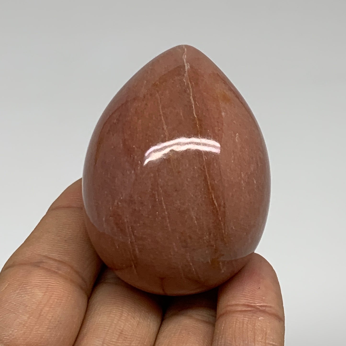 126g, 2.2"x1.6", Natural Red Aventurine Egg Polished Gemstone, B35342