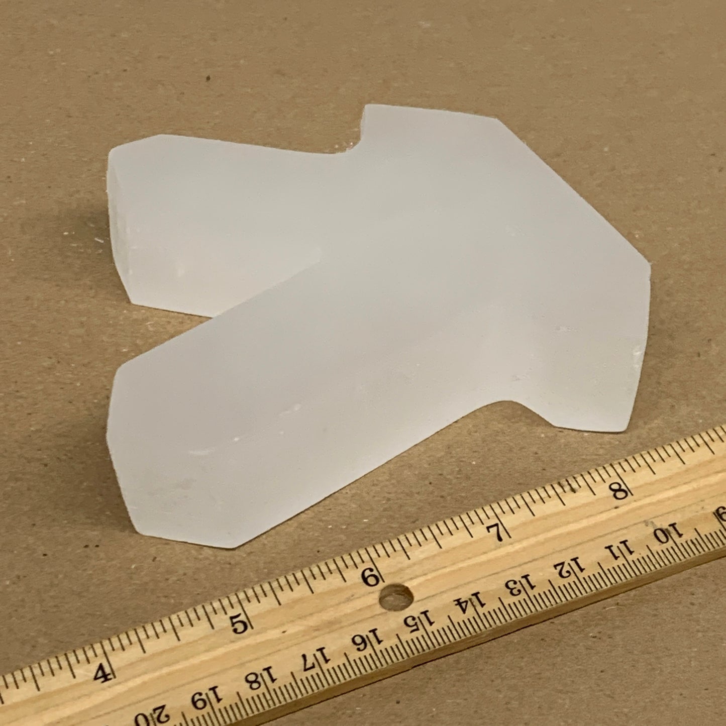 0.83 lbs, 4.3"x3.6"x1.2", Natural Selenite Crystals Carved,Home Decor, B35980