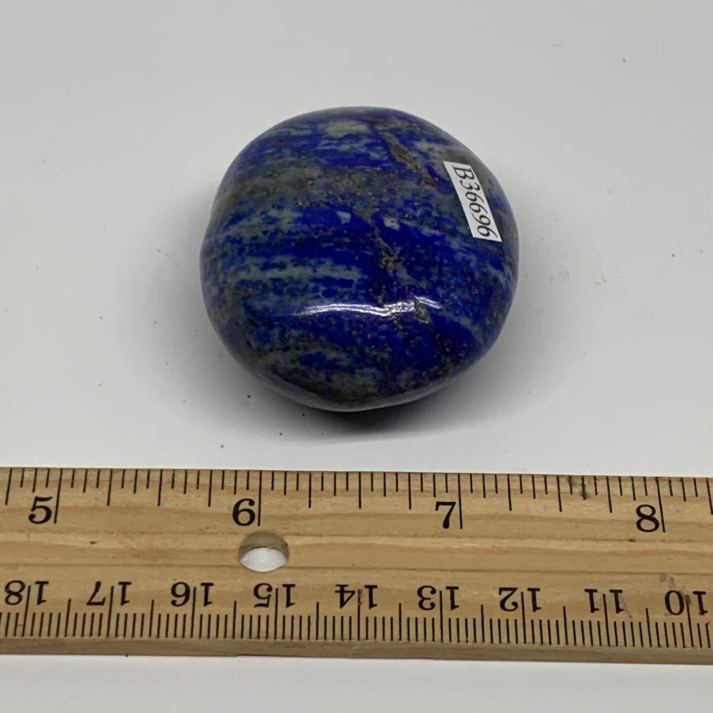 95.8g, 2"x1.7"x1", Natural Lapis Lazuli Palm Stone @Afghanistan, B36696