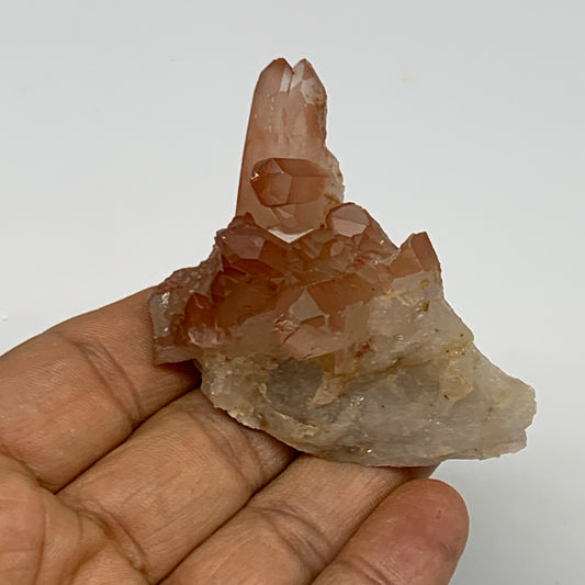 51.6g, 2.2"x2.2"x1.4", Orange Quartz Cluster Crystal Terminated @Brazil, B28922