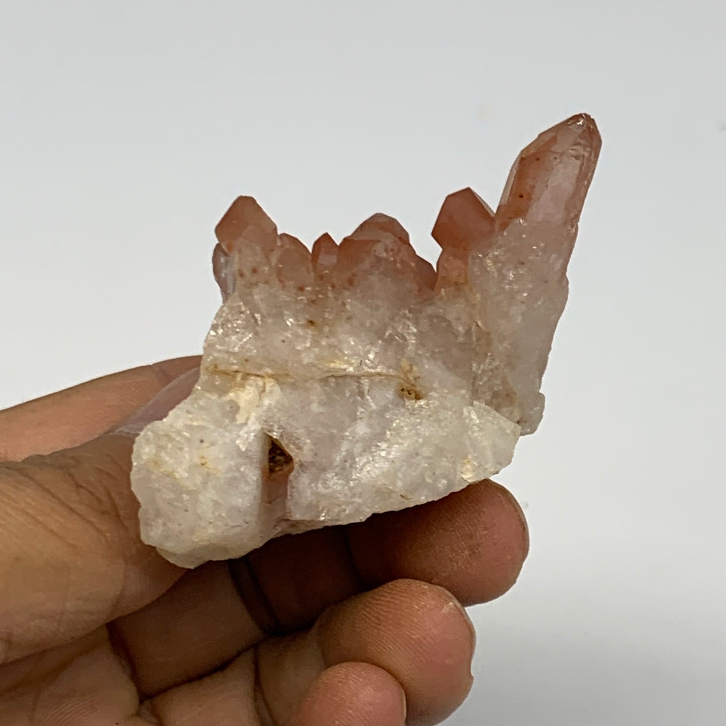 51.6g, 2.2"x2.2"x1.4", Orange Quartz Cluster Crystal Terminated @Brazil, B28922
