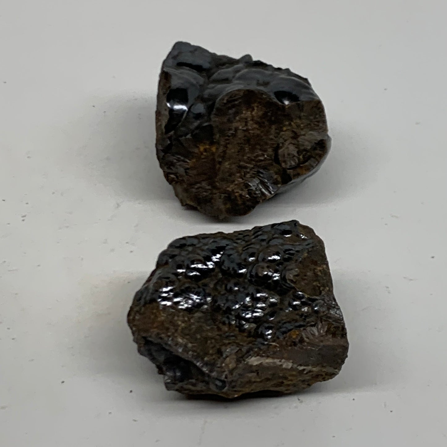 146.9g, 1.5" - 1.6", 2 pcs, Rough Hematite Botryoidal Mineral Crystal, B38462