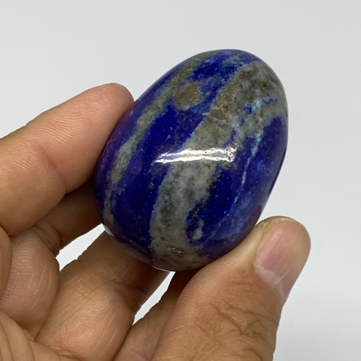 152.4g, 1.8"-1.8", 2pcs, Natural Lapis Lazuli Egg Polished @Afghanistan, B30411