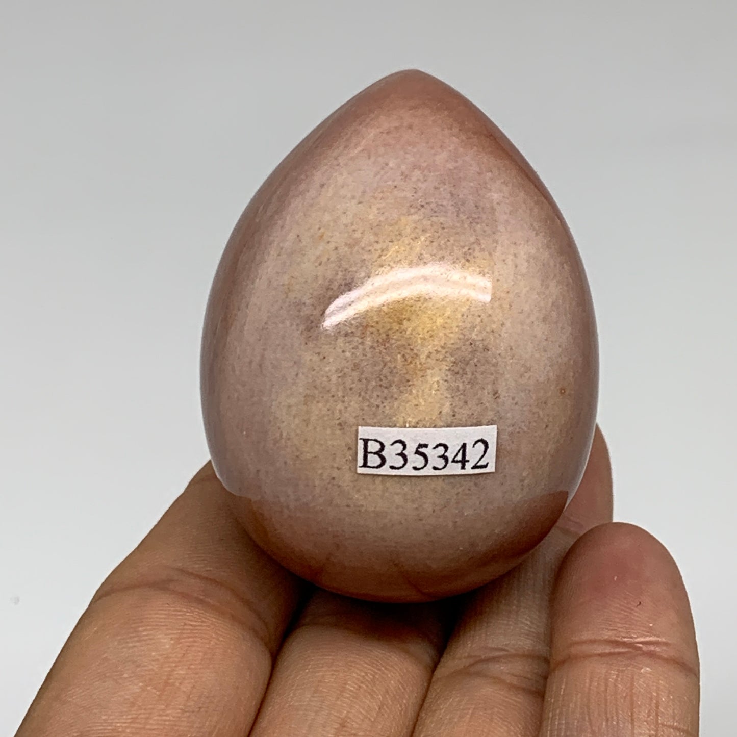 126g, 2.2"x1.6", Natural Red Aventurine Egg Polished Gemstone, B35342