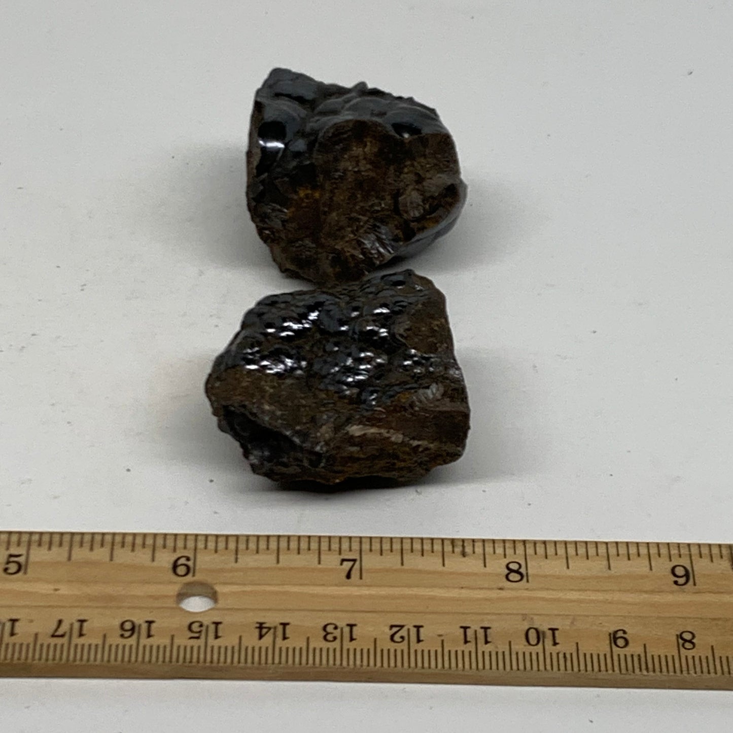 146.9g, 1.5" - 1.6", 2 pcs, Rough Hematite Botryoidal Mineral Crystal, B38462