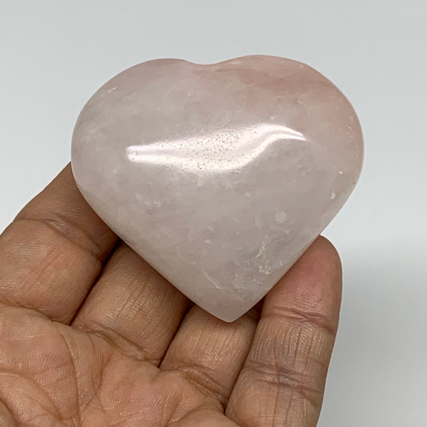 101.4g, 2"x2.2"x1",  Rose Quartz Heart Healing Crystal @Madagascar, B34569