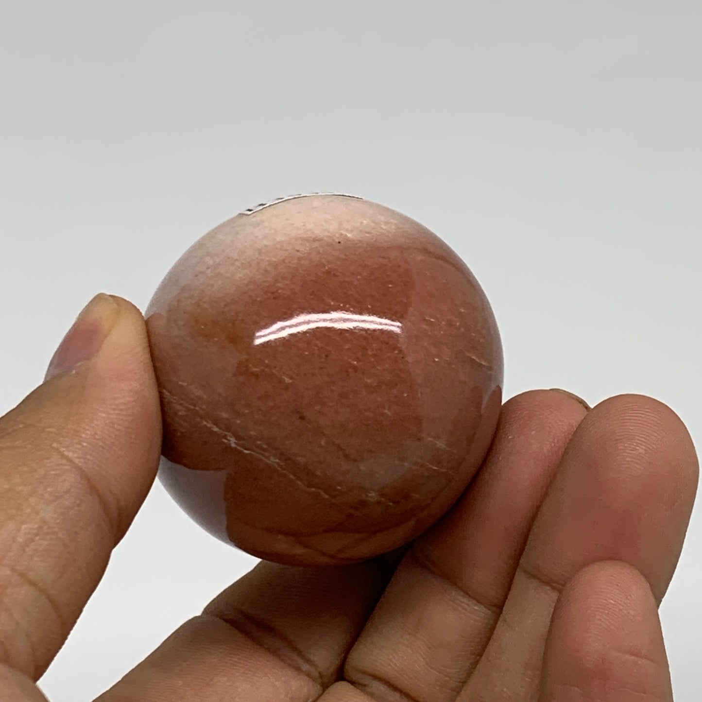 126g, 2.2"x1.6", Natural Red Aventurine Egg Polished Gemstone, B35342