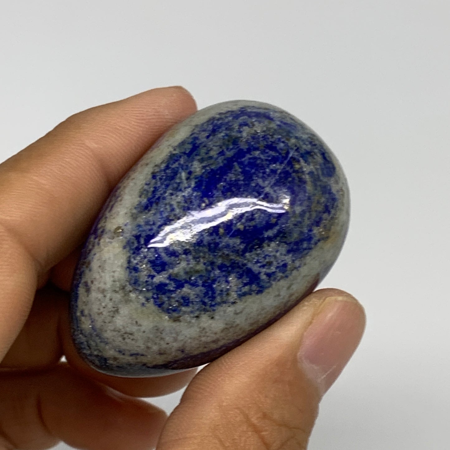 152.4g, 1.8"-1.8", 2pcs, Natural Lapis Lazuli Egg Polished @Afghanistan, B30411