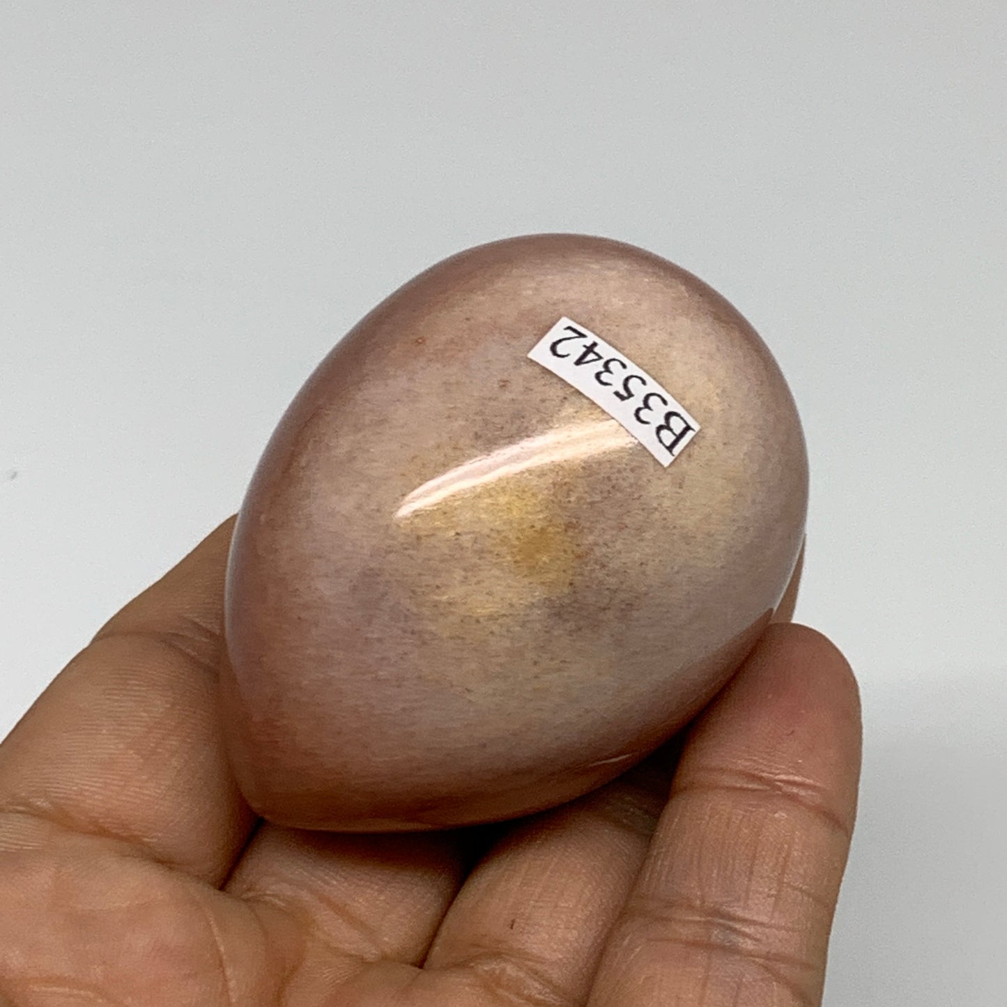 126g, 2.2"x1.6", Natural Red Aventurine Egg Polished Gemstone, B35342