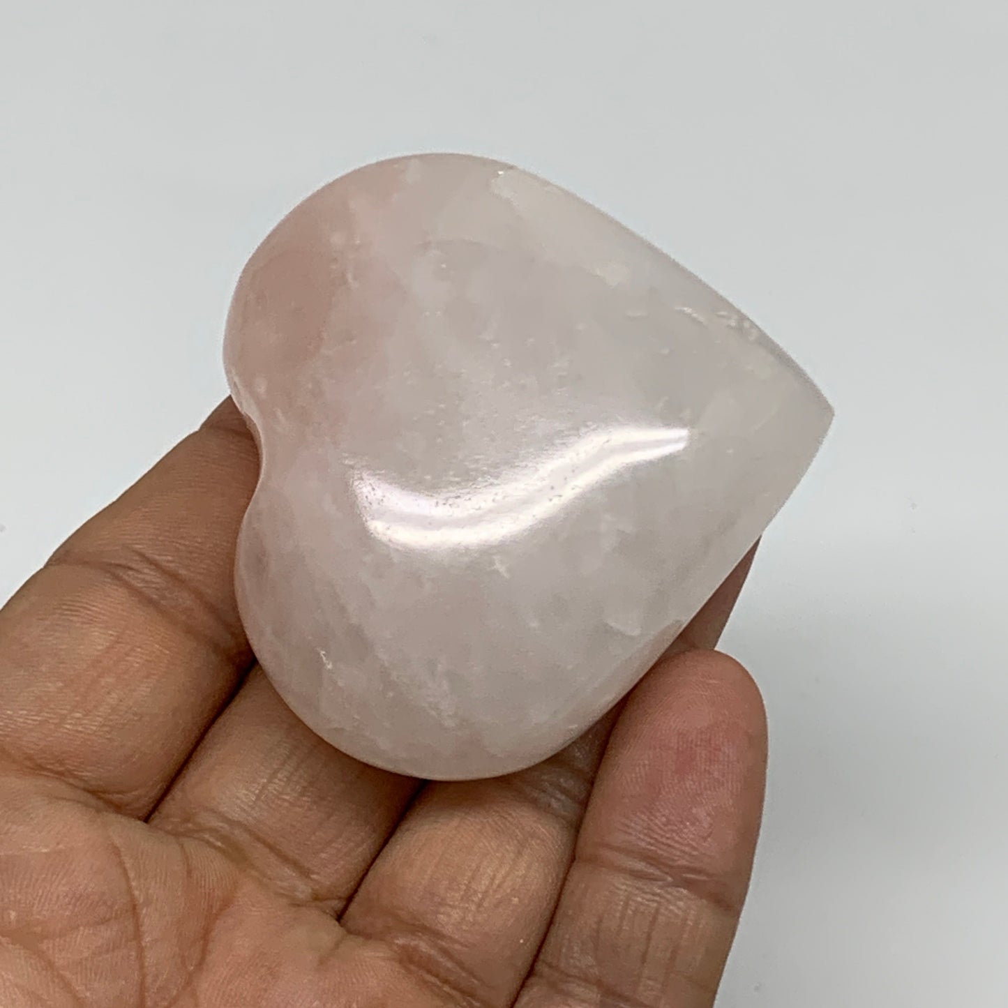 101.4g, 2"x2.2"x1",  Rose Quartz Heart Healing Crystal @Madagascar, B34569