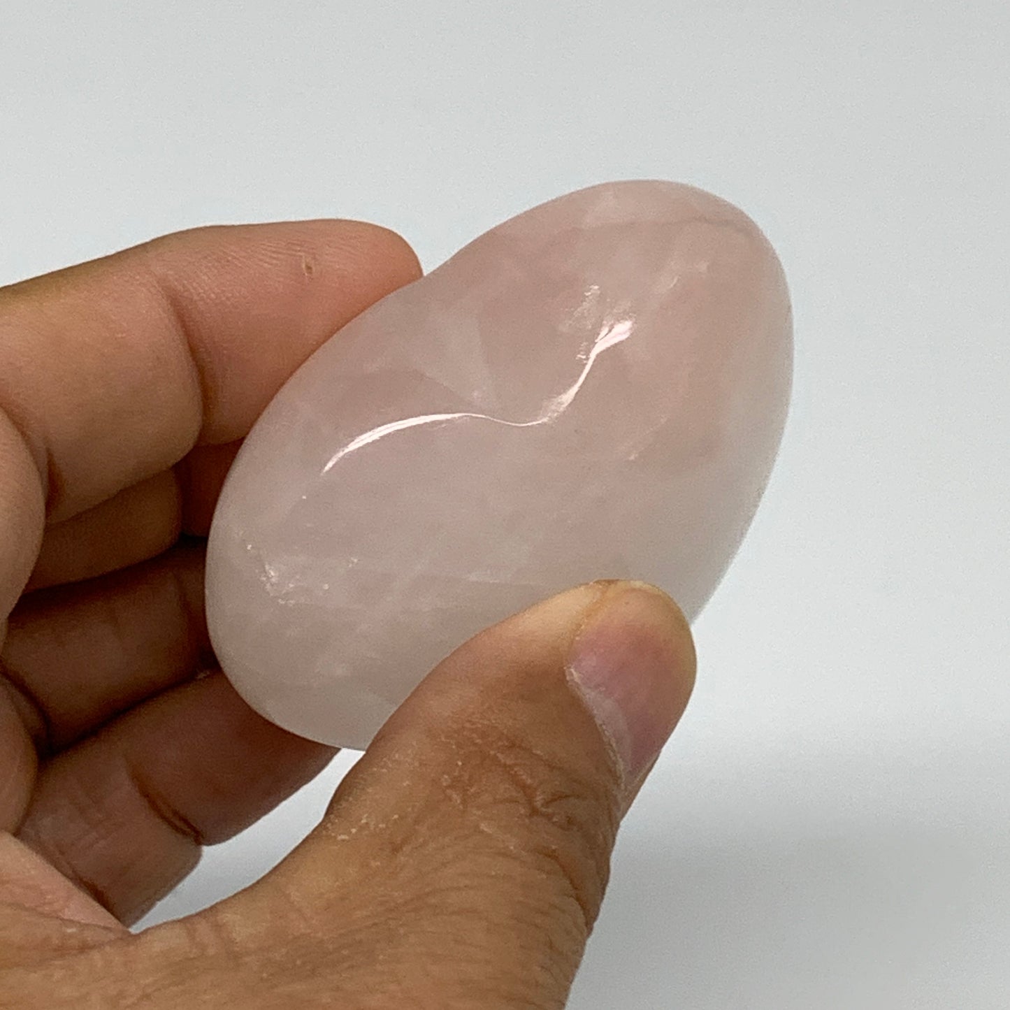 101.4g, 2"x2.2"x1",  Rose Quartz Heart Healing Crystal @Madagascar, B34569