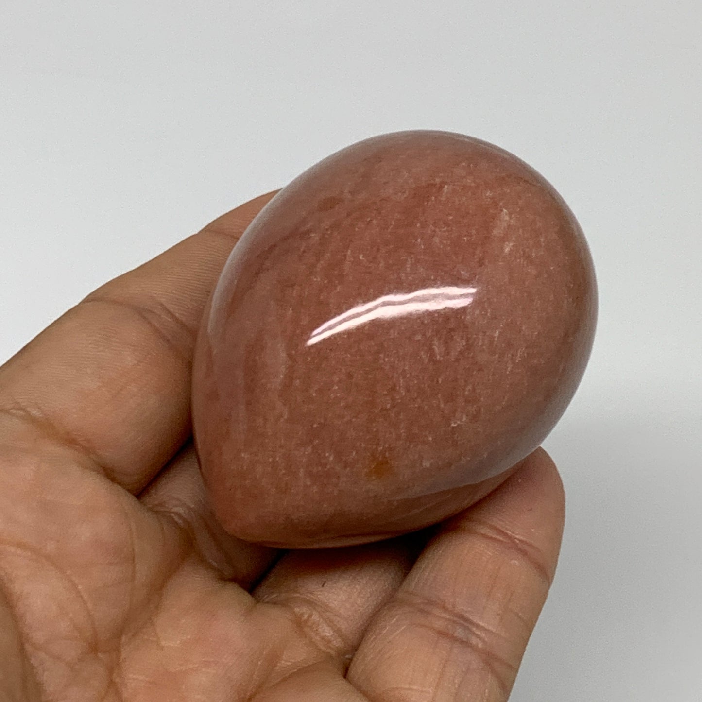 126g, 2.2"x1.6", Natural Red Aventurine Egg Polished Gemstone, B35342