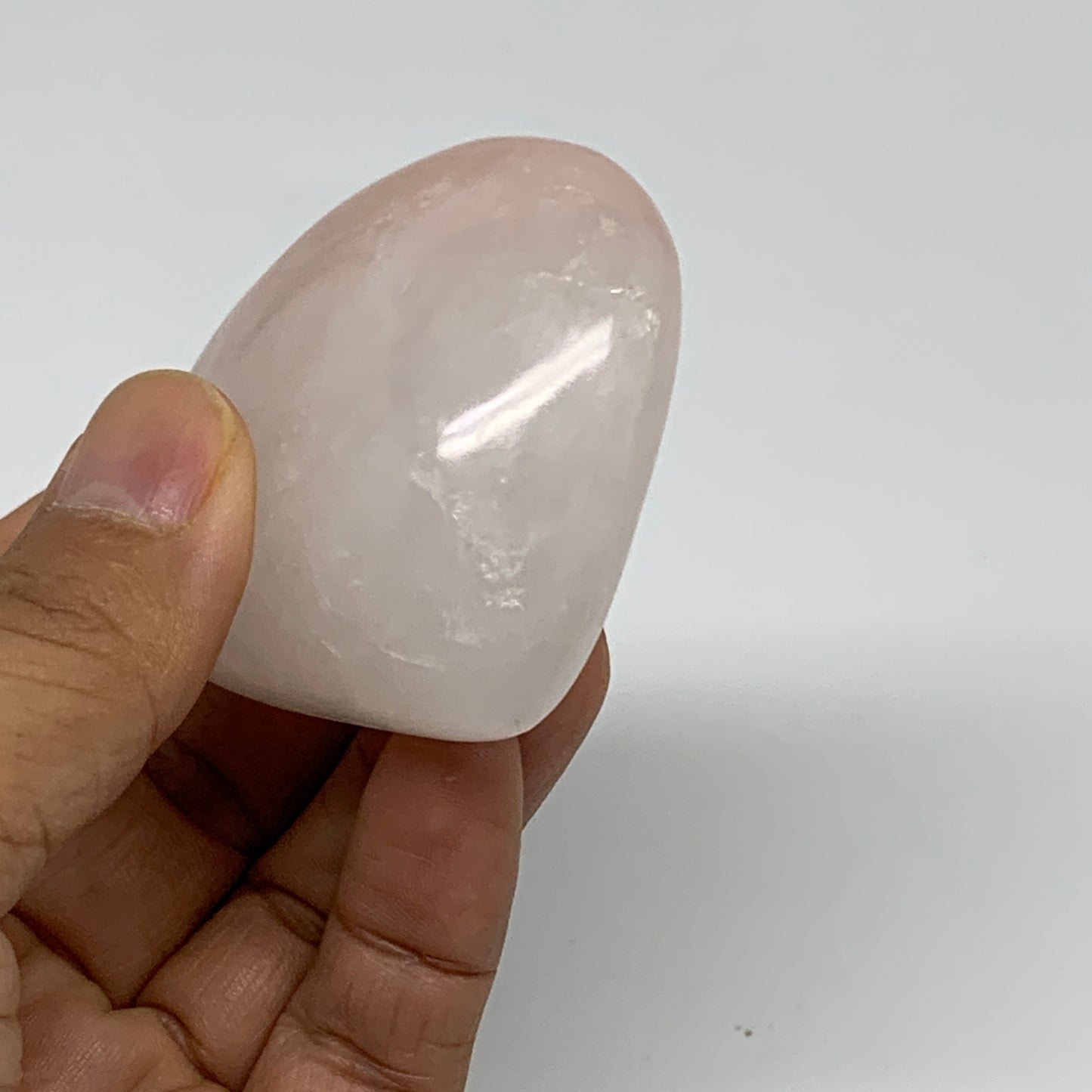 101.4g, 2"x2.2"x1",  Rose Quartz Heart Healing Crystal @Madagascar, B34569