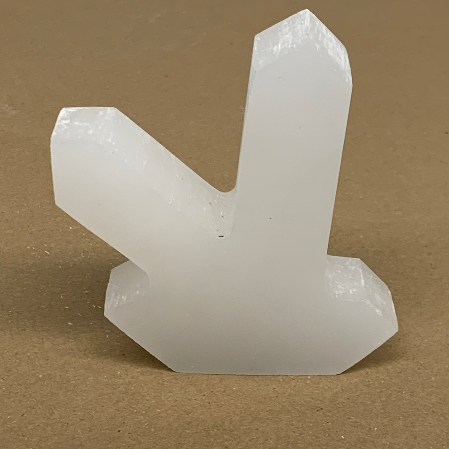 0.85 lbs, 4.3"x3.7"x1.1", Natural Selenite Crystals Carved,Home Decor, B35981