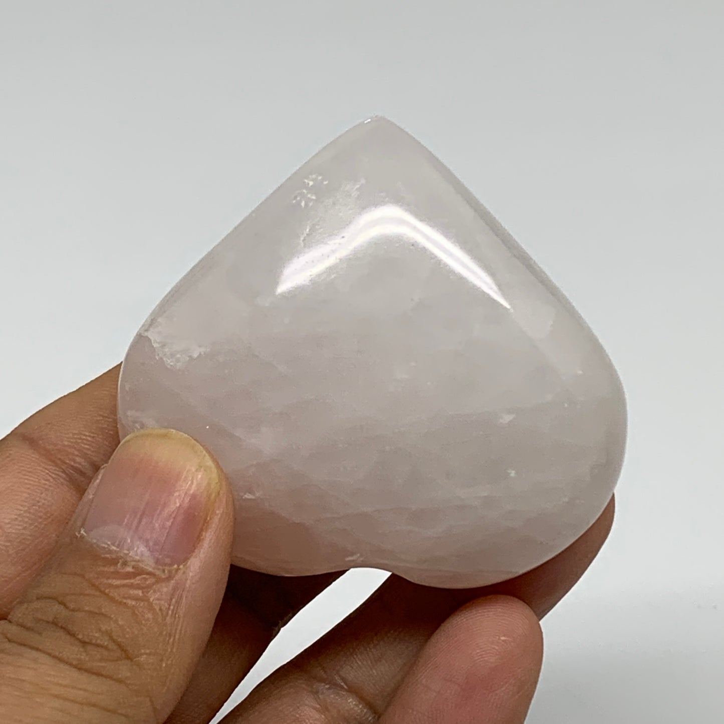 101.4g, 2"x2.2"x1",  Rose Quartz Heart Healing Crystal @Madagascar, B34569
