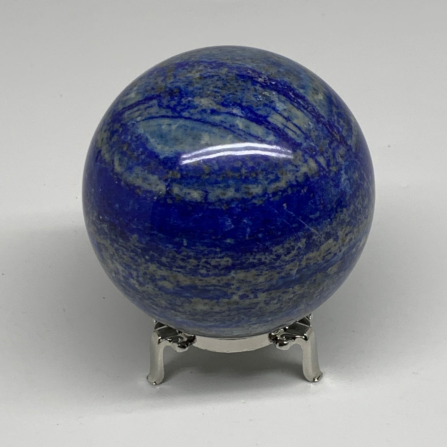 2.14 lbs, 3.4" (85mm), Lapis Lazuli Sphere Ball Gemstone @Afghanistan, B33216