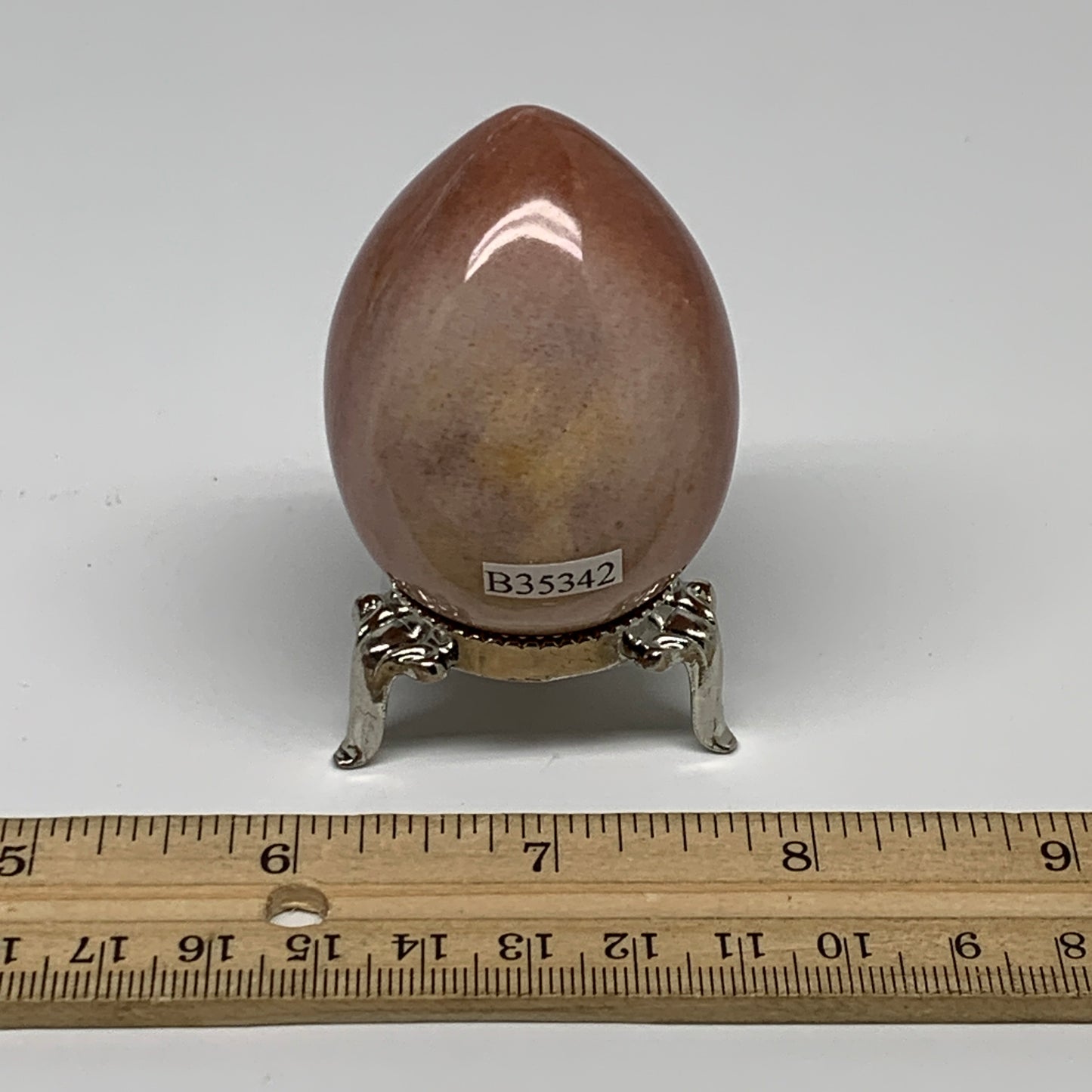 126g, 2.2"x1.6", Natural Red Aventurine Egg Polished Gemstone, B35342