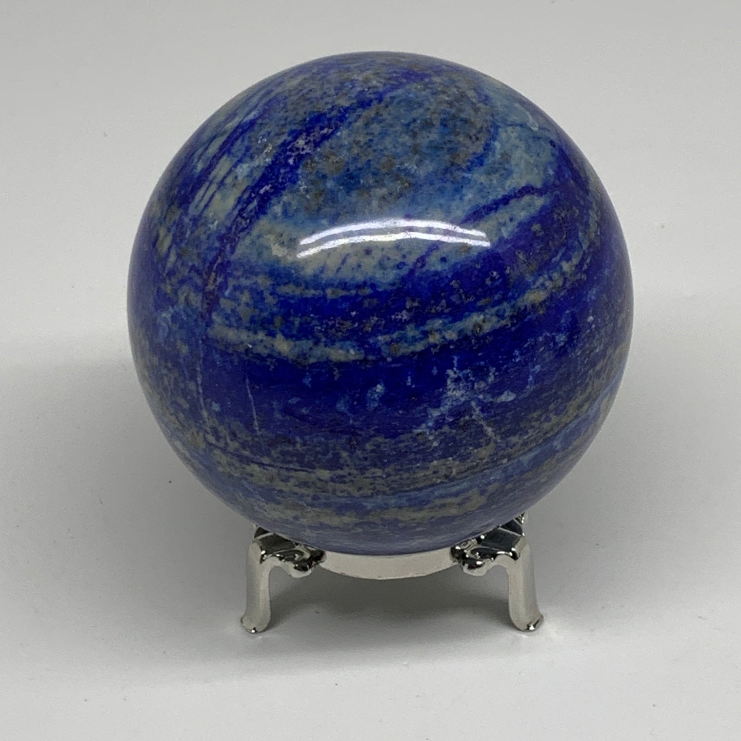 2.14 lbs, 3.4" (85mm), Lapis Lazuli Sphere Ball Gemstone @Afghanistan, B33216
