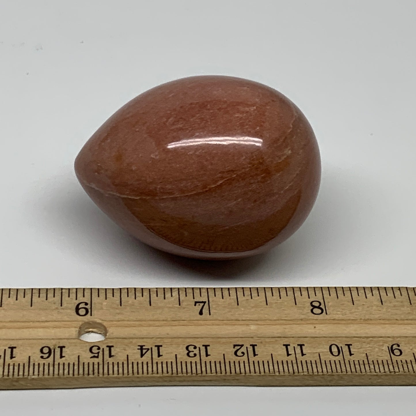 126g, 2.2"x1.6", Natural Red Aventurine Egg Polished Gemstone, B35342