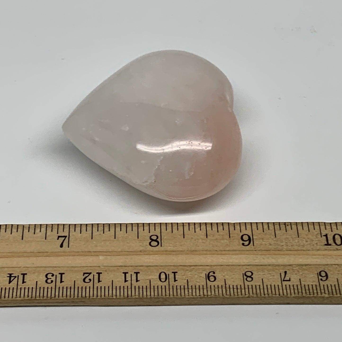 101.4g, 2"x2.2"x1",  Rose Quartz Heart Healing Crystal @Madagascar, B34569