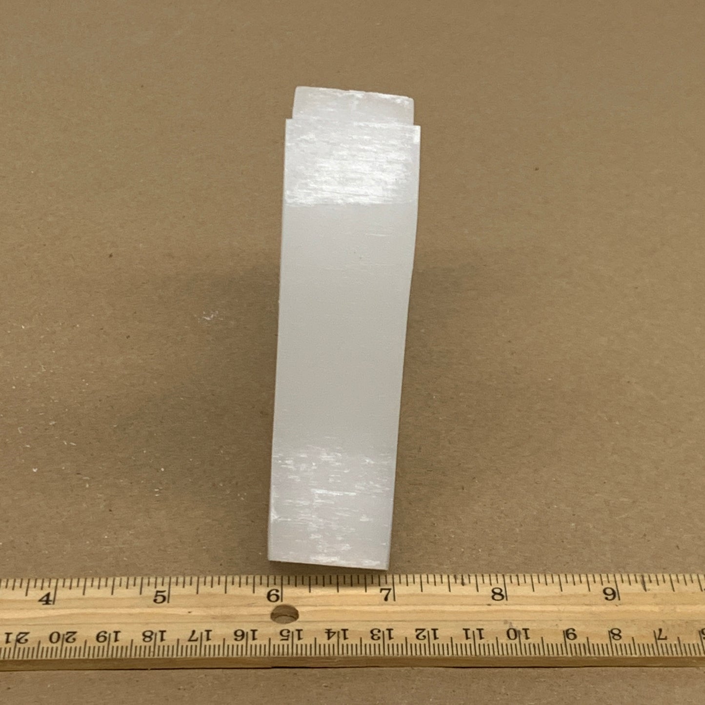 0.85 lbs, 4.3"x3.7"x1.1", Natural Selenite Crystals Carved,Home Decor, B35981