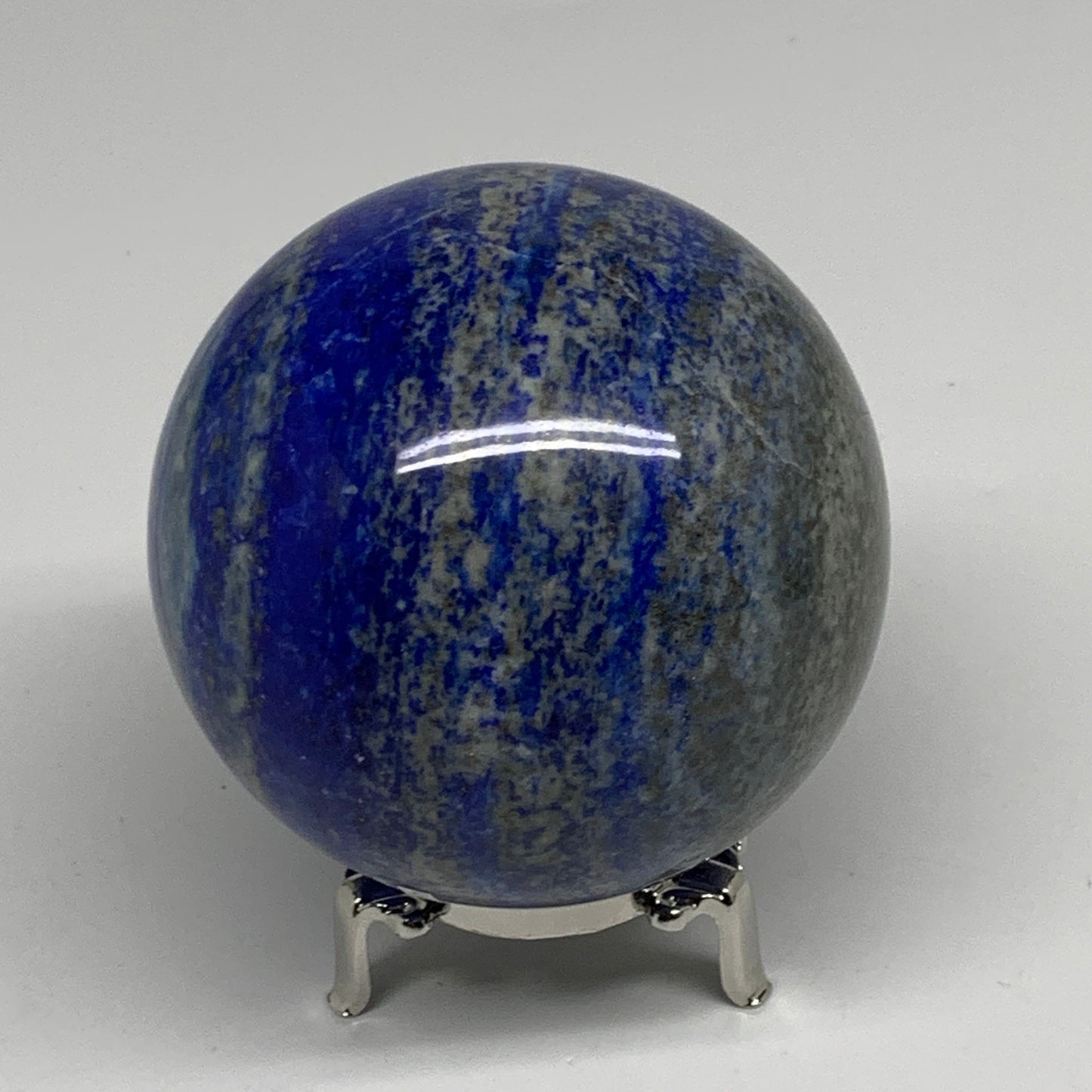 2.14 lbs, 3.4" (85mm), Lapis Lazuli Sphere Ball Gemstone @Afghanistan, B33216