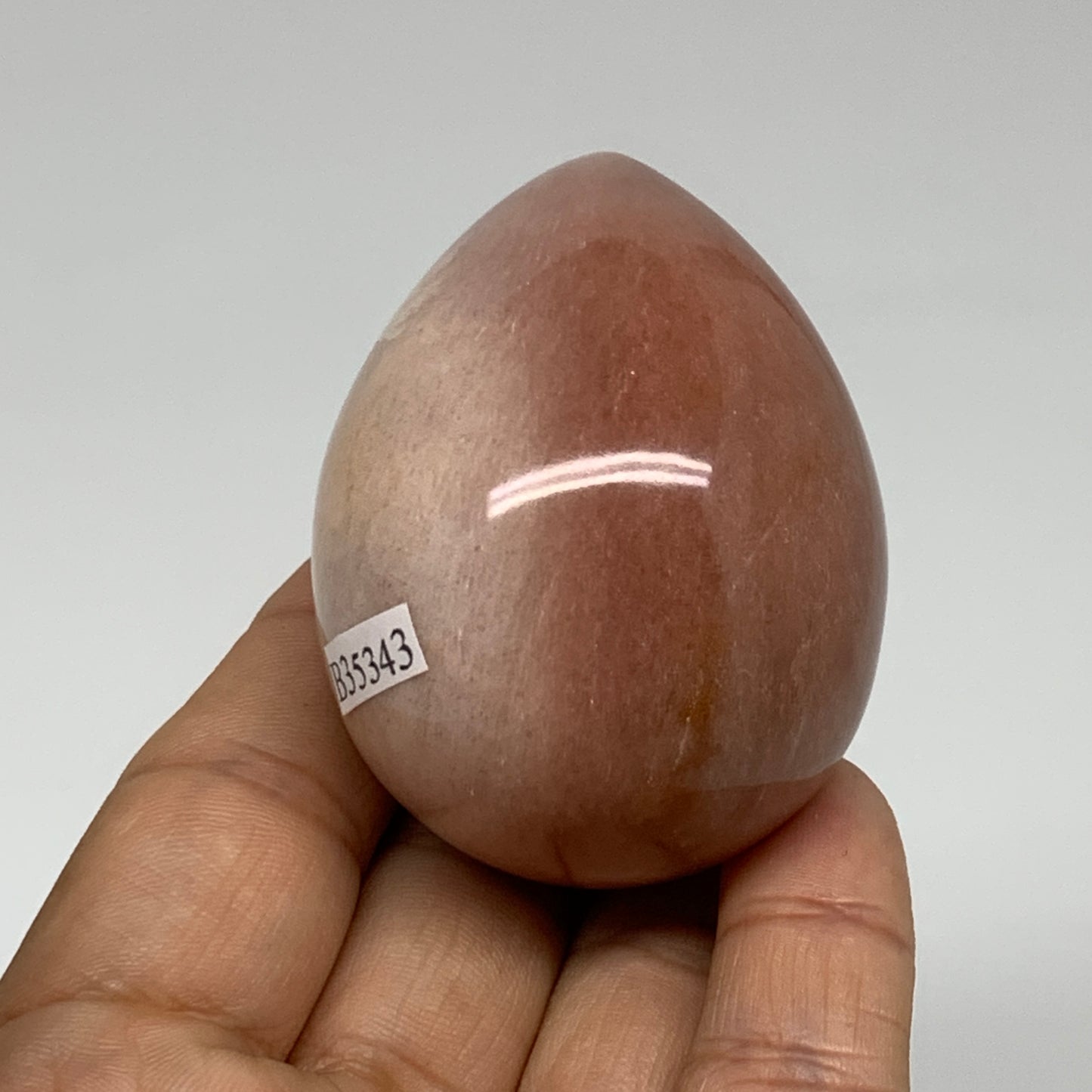 142.1g, 2.2"x1.7", Natural Red Aventurine Egg Polished Gemstone, B35343