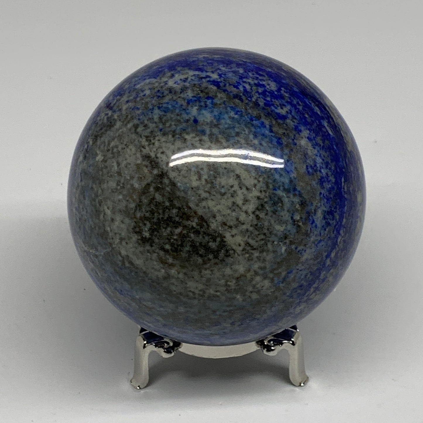 2.14 lbs, 3.4" (85mm), Lapis Lazuli Sphere Ball Gemstone @Afghanistan, B33216