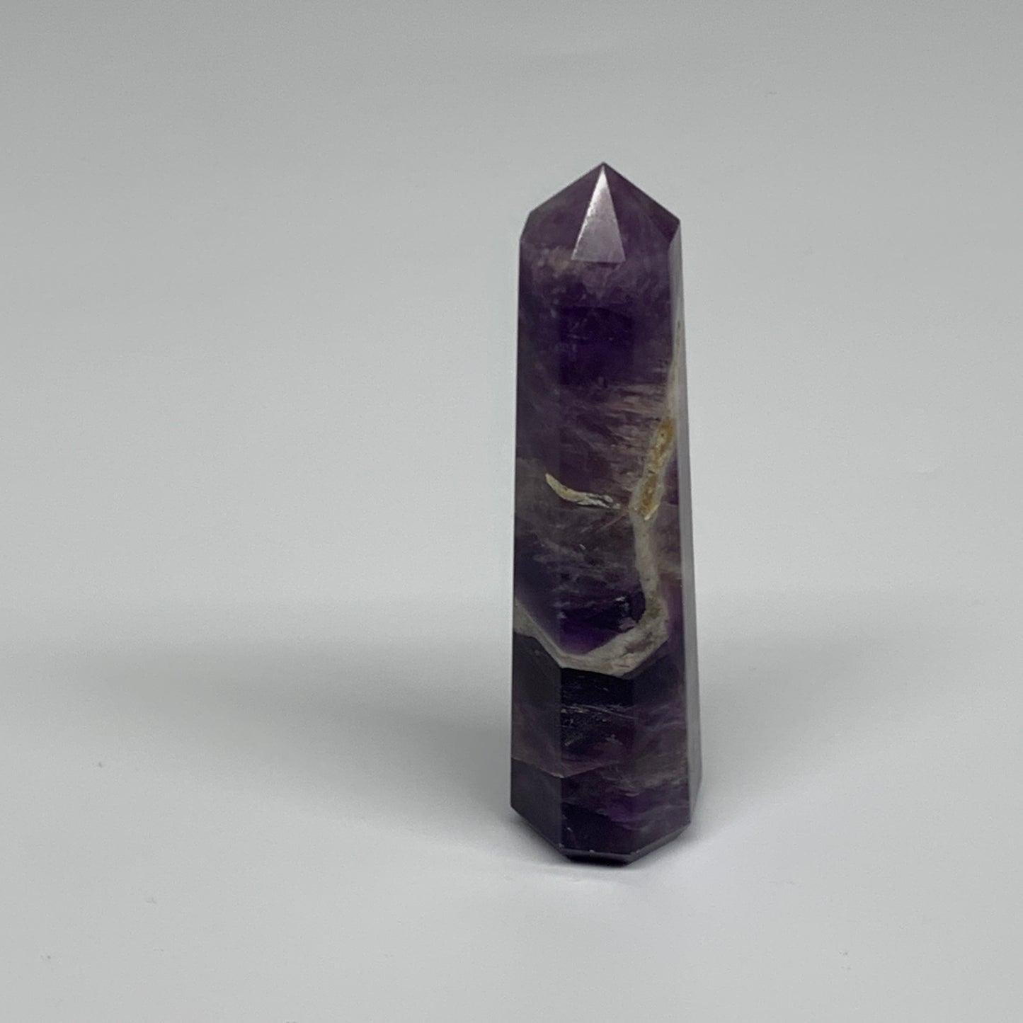 72.1g,  3.6"x0.9", Natural Amethyst Tower Point Obelisk @Brazil, B31236