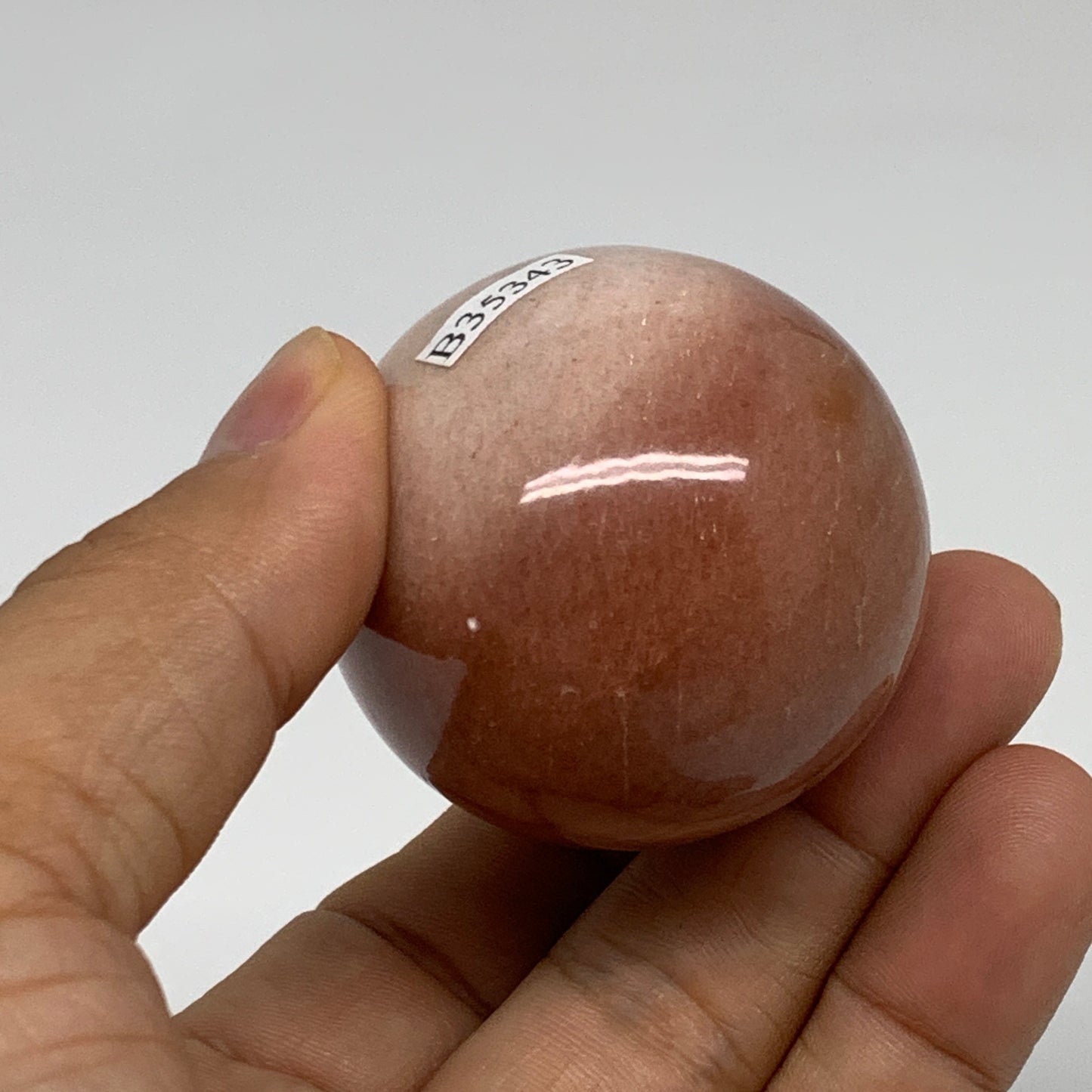 142.1g, 2.2"x1.7", Natural Red Aventurine Egg Polished Gemstone, B35343