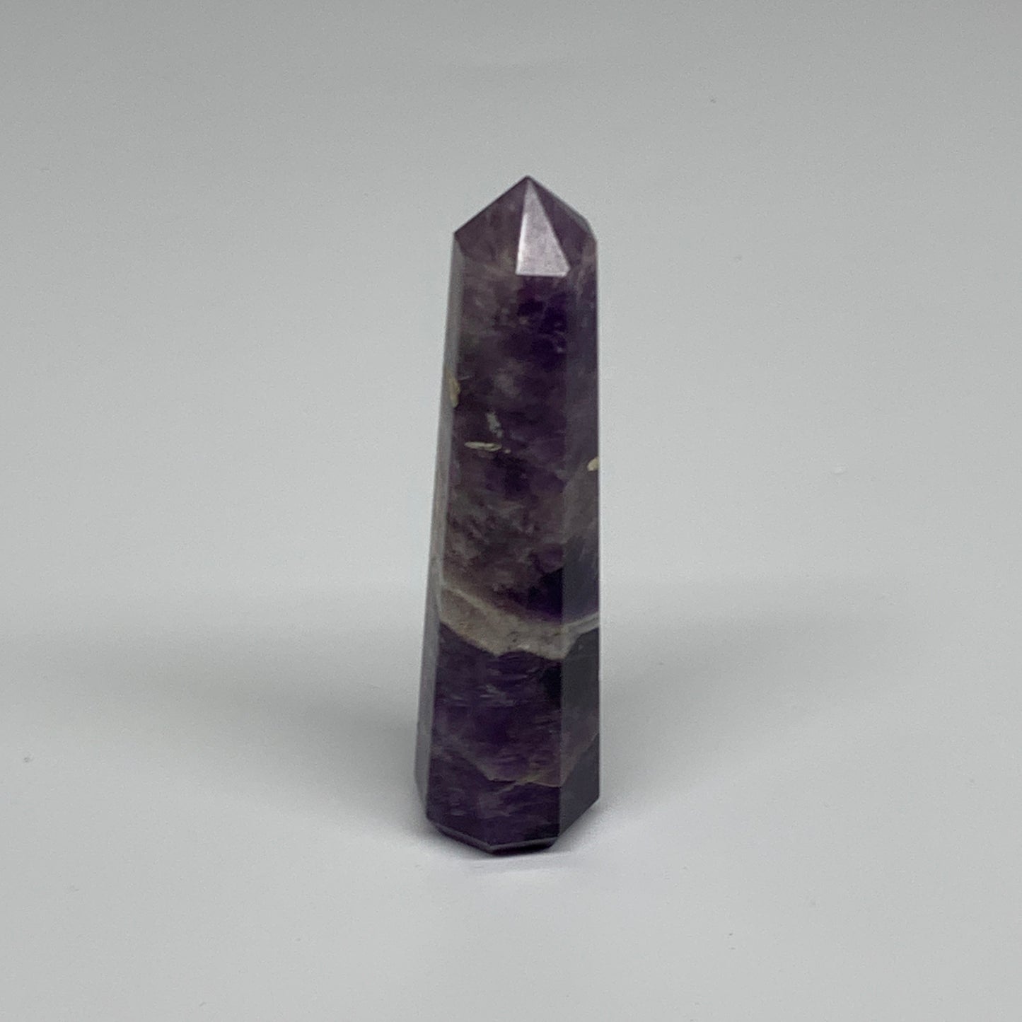 72.1g,  3.6"x0.9", Natural Amethyst Tower Point Obelisk @Brazil, B31236