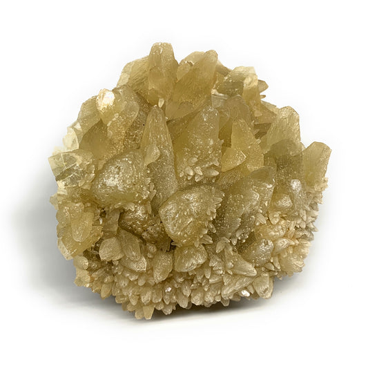 2.34 lbs, 4.9"x4.4"x3", Dog Tooth Calcite on Fluorite Crystal @Pakistan, B27331