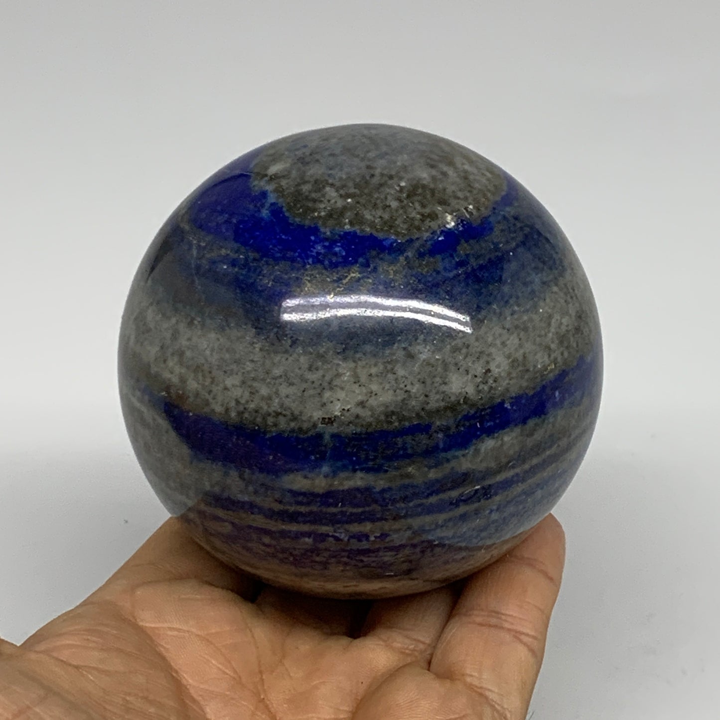 1.68 lbs, 3.1" (78mm), Lapis Lazuli Sphere Ball Gemstone @Afghanistan, B33217
