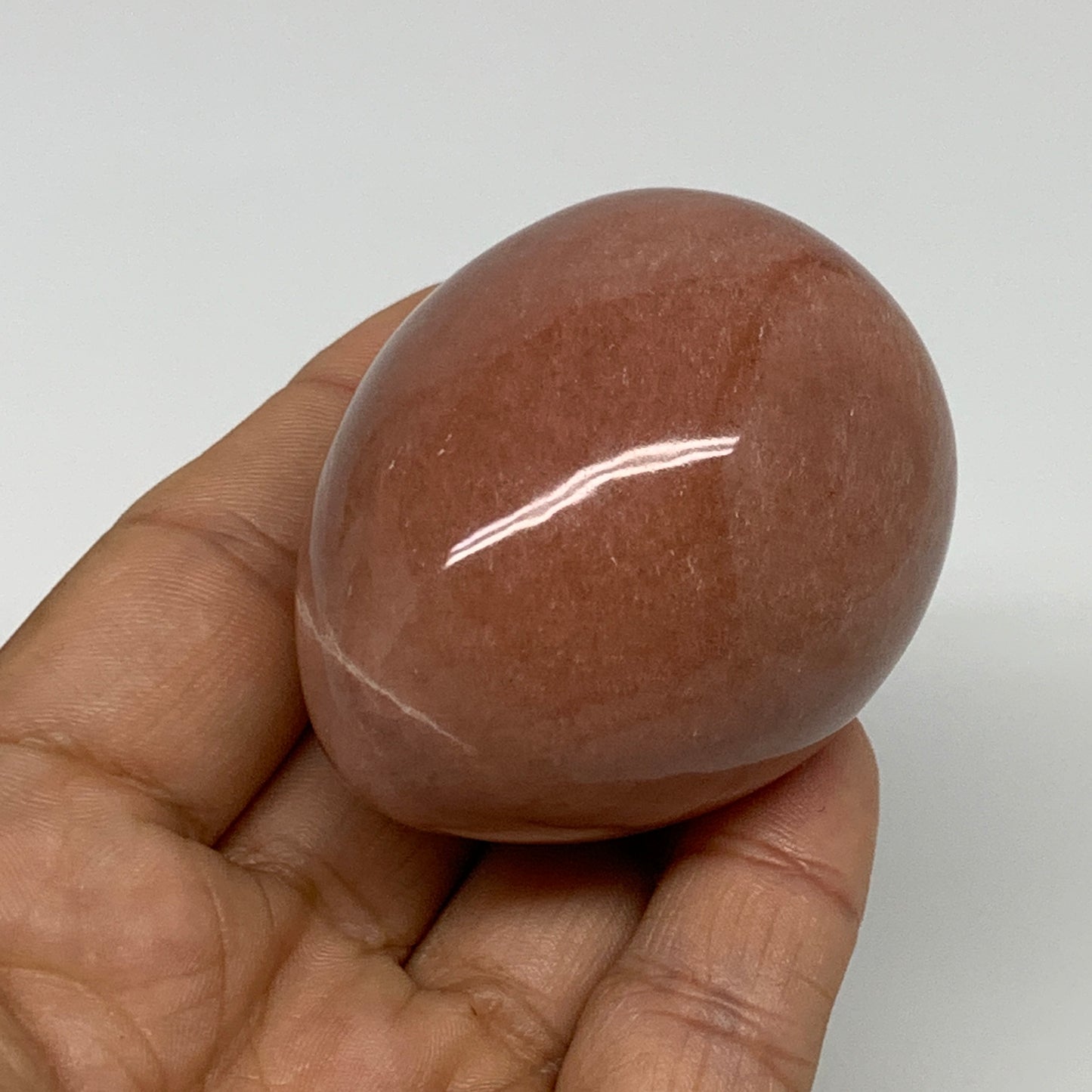 142.1g, 2.2"x1.7", Natural Red Aventurine Egg Polished Gemstone, B35343